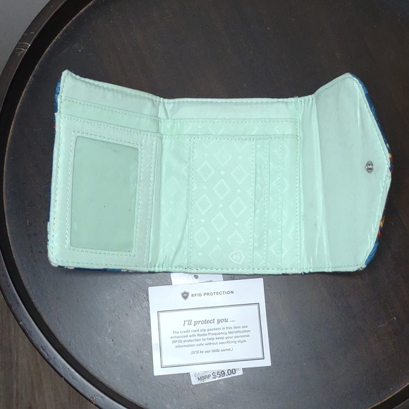Vera Bradley Mini Tri Fold wallet - Picture 3 of 4